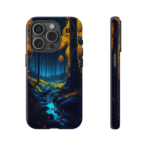 iPhone 14 | 14 Pro | 14 Plus | 14 Pro Max | 15 | 15 Pro | 15 Plus | 15 Pro Max – Bioluminescence,Enchanted,Forest,Wonderland – front-and-side