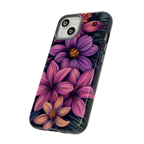 iPhone 14 | 14 Pro | 14 Plus | 14 Pro Max | 15 | 15 Pro | 15 Plus | 15 Pro Max– Colorful,FantasyFlowers,FloralPrint,Vibrant – side