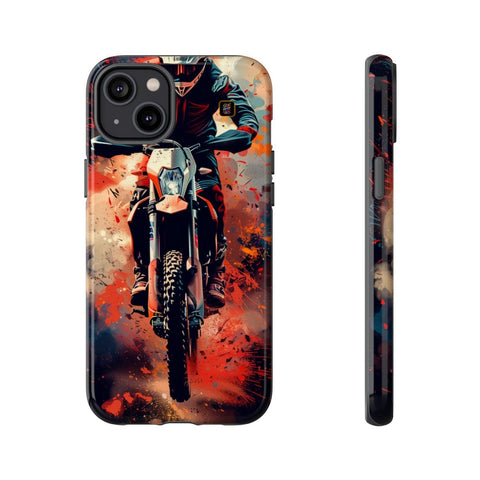 iPhone 14 | 14 Pro | 14 Plus | 14 Pro Max | 15 | 15 Pro | 15 Plus | 15 Pro Max – Dirtbike,Energy,Graffiti,Rider – front-and-side