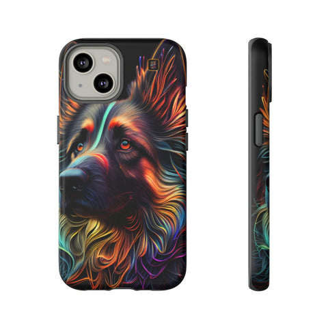 iPhone 14 | 14 Pro | 14 Plus | 14 Pro Max | 15 | 15 Pro | 15 Plus | 15 Pro Max – Abstract,Artwork,Collie,Colors – front-and-side