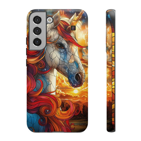 Galaxy S22 | S22 Plus | S22 Ultra | S23 | S23 Plus | S23 Ultra | S24 | S24 Plus | S24 Ultra – Enchantment,Fantasy,StainedGlass,Unicorn – front-and-side