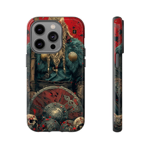 iPhone 14 | 14 Pro | 14 Plus | 14 Pro Max | 15 | 15 Pro | 15 Plus | 15 Pro Max – Axe,Battlefield,Fierce,Warrior – front-and-side