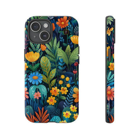 iPhone 14 | 14 Pro | 14 Plus | 14 Pro Max | 15 | 15 Pro | 15 Plus | 15 Pro Max – Enchanted,Flora,Playful,Vibrant – front-and-side