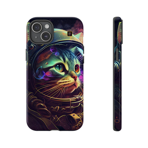 iPhone 14 | 14 Pro | 14 Plus | 14 Pro Max | 15 | 15 Pro | 15 Plus | 15 Pro Max – Astronaut,Cat,Galactic,Vibrant – front-and-side