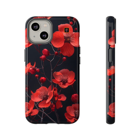 iPhone 14 | 14 Pro | 14 Plus | 14 Pro Max | 15 | 15 Pro | 15 Plus | 15 Pro Max– Blossom,Cherry,Floral,Elegance – front-and-side
