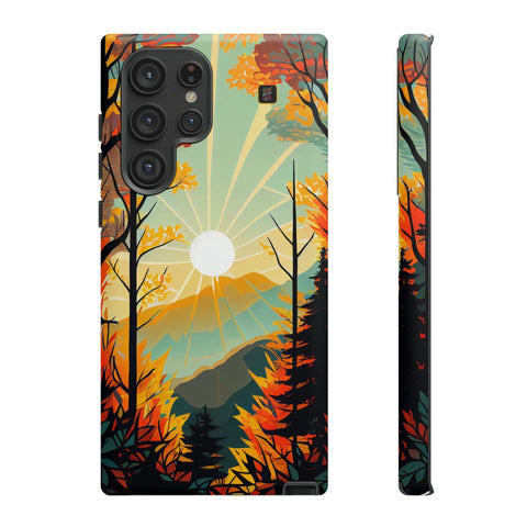 Galaxy S22 | S22 Plus | S22 Ultra | S23 | S23 Plus | S23 Ultra – Autumn,Majestic,Sunbeam,Trees – front-and-side