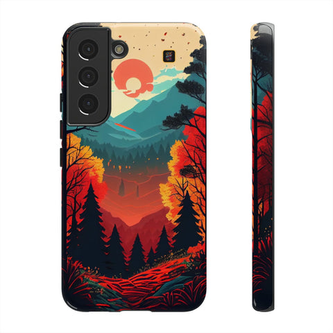 Galaxy S22 | S22 Plus | S22 Ultra | S23 | S23 Plus | S23 Ultra– Autumnal,Forest,Mountainscape,Sunset – front-and-side