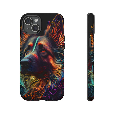 iPhone 14 | 14 Pro | 14 Plus | 14 Pro Max | 15 | 15 Pro | 15 Plus | 15 Pro Max – Abstract,Artwork,Collie,Colors – front-and-side