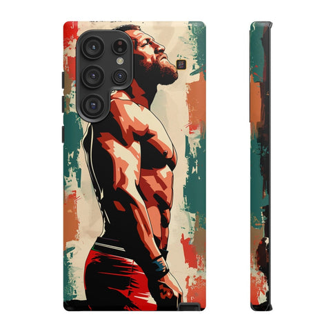 Galaxy S22 | S22 Plus | S22 Ultra | S23 | S23 Plus | S23 Ultra | S24 | S24 Plus | S24 Ultra – Beard,Fighter,Portrait,RetroWave – front-and-side