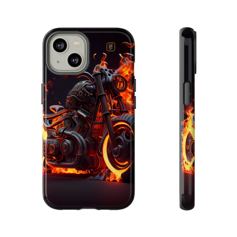 iPhone 14 | 14 Pro | 14 Plus | 14 Pro Max | 15 | 15 Pro | 15 Plus | 15 Pro Max– Fiery,GhostRider,Motorcycle,Spectral – front-and-side