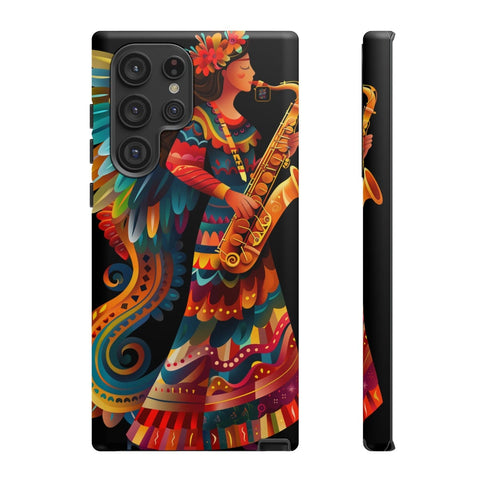 Galaxy S22 | S22 Plus | S22 Ultra | S23 | S23 Plus | S23 Ultra | S24 | S24 Plus | S24 Ultra – Angel,Folkart,Saxophone,Vibrant – front-and-side
