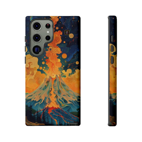 Galaxy S22 | S22 Plus | S22 Ultra | S23 | S23 Plus | S23 Ultra | S24 | S24 Plus | S24 Ultra – Colorful,Lava,Moon,Volcano – front-and-side
