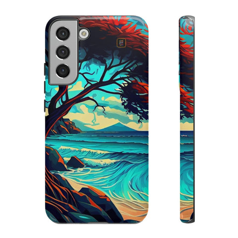 Galaxy S22 | S22 Plus | S22 Ultra | S23 | S23 Plus | S23 Ultra – Beach,Enchanted,Seascape,Trees – front-and-side