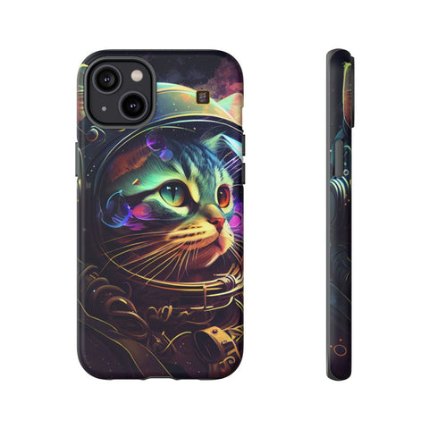 iPhone 14 | 14 Pro | 14 Plus | 14 Pro Max | 15 | 15 Pro | 15 Plus | 15 Pro Max – Astronaut,Cat,Galactic,Vibrant – front-and-side