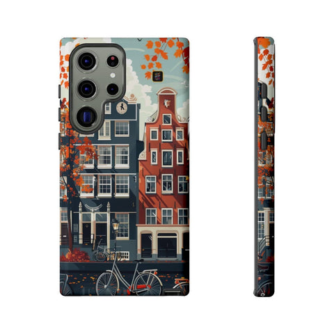 Galaxy S22 | S22 Plus | S22 Ultra | S23 | S23 Plus | S23 Ultra | S24 | S24 Plus | S24 Ultra – Autumn,Fall,Amsterdam,Bicycles – front-and-side