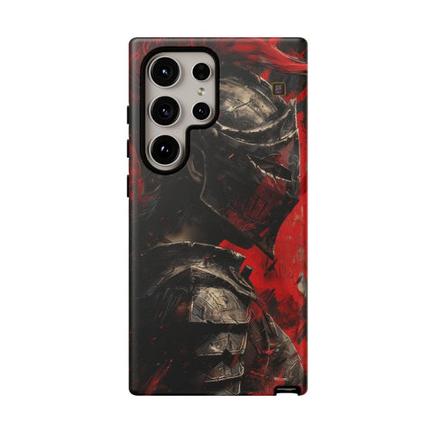 Galaxy S22 | S22 Plus | S22 Ultra | S23 | S23 Plus | S23 Ultra | S24 | S24 Plus | S24 Ultra – Armor,Knight,Medieval,RedPlume – front