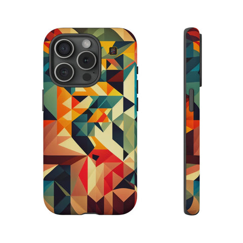 iPhone 14 | 14 Pro | 14 Plus | 14 Pro Max | 15 | 15 Pro | 15 Plus | 15 Pro Max – Abstract,Colorful,Geometric,Mosaic – front-and-side