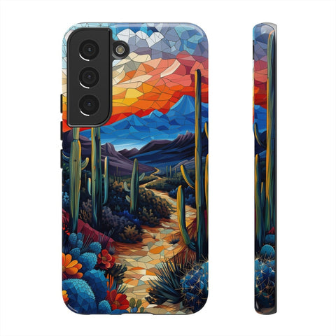Galaxy S22 | S22 Plus | S22 Ultra | S23 | S23 Plus | S23 Ultra | S24 | S24 Plus | S24 Ultra– Artistic,Cacti,Desert,Sunset – front-and-side