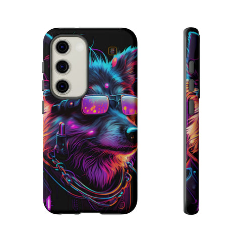 Galaxy S22 | S22 Plus | S22 Ultra | S23 | S23 Plus | S23 Ultra – Cyberdog,Neon,Glasses,Sunglasses – front-and-side