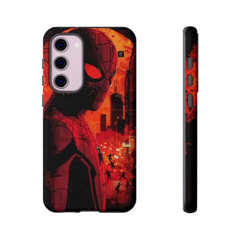 Galaxy S22 | S22 Plus | S22 Ultra | S23 | S23 Plus | S23 Ultra | S24 | S24 Plus | S24 Ultra – Bright,Cityscape,Spiderman,Symmetry – front-and-side