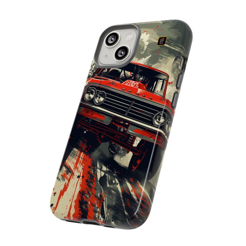 iPhone 14 | 14 Pro | 14 Plus | 14 Pro Max | 15 | 15 Pro | 15 Plus | 15 Pro Max– Artwork,BajaTruck,Racing,RedFlames – side