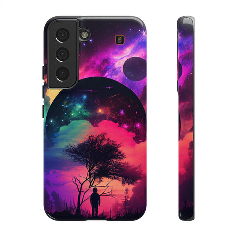 Galaxy S22 | S22 Plus | S22 Ultra | S23 | S23 Plus | S23 Ultra– Dreamscape,Planet,Silhouette,Starrysky – front-and-side