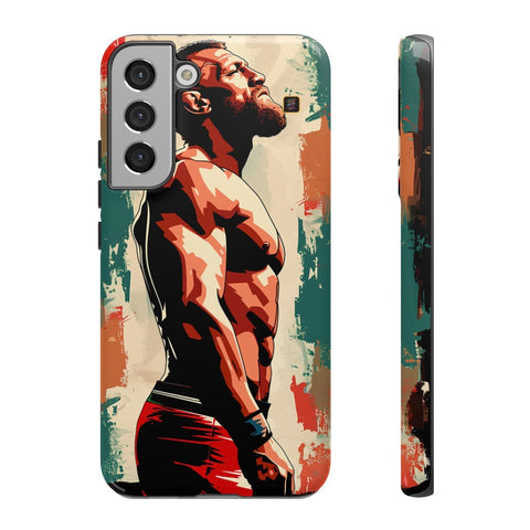 Galaxy S22 | S22 Plus | S22 Ultra | S23 | S23 Plus | S23 Ultra | S24 | S24 Plus | S24 Ultra – Beard,Fighter,Portrait,RetroWave – front-and-side