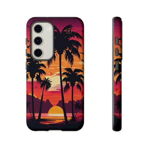 Galaxy S22 | S22 Plus | S22 Ultra | S23 | S23 Plus | S23 Ultra – Beachscape,Dawn,PalmTrees,Tropical – front-and-side