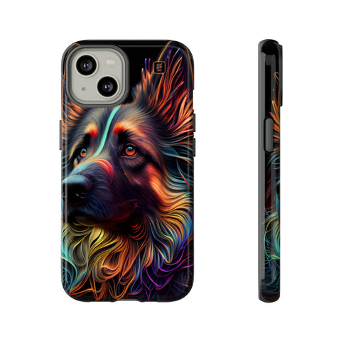 iPhone 14 | 14 Pro | 14 Plus | 14 Pro Max | 15 | 15 Pro | 15 Plus | 15 Pro Max– Abstract,Artwork,Collie,Colors – front-and-side
