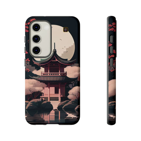 Galaxy S22 | S22 Plus | S22 Ultra | S23 | S23 Plus | S23 Ultra – CherryBlossoms,Enchanted,FantasyTemple,Moonlight – front-and-side