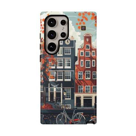 Galaxy S22 | S22 Plus | S22 Ultra | S23 | S23 Plus | S23 Ultra | S24 | S24 Plus | S24 Ultra – Autumn,Fall,Amsterdam,Bicycles – front