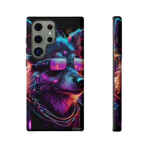 Galaxy S22 | S22 Plus | S22 Ultra | S23 | S23 Plus | S23 Ultra – Cyberdog,Neon,Glasses,Sunglasses – front-and-side