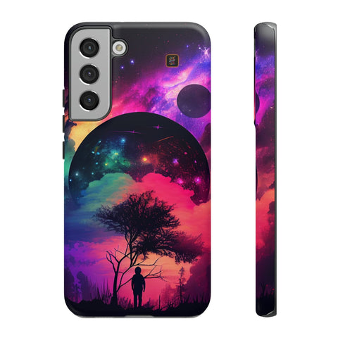 Galaxy S22 | S22 Plus | S22 Ultra | S23 | S23 Plus | S23 Ultra – Dreamscape,Planet,Silhouette,Starrysky – front-and-side