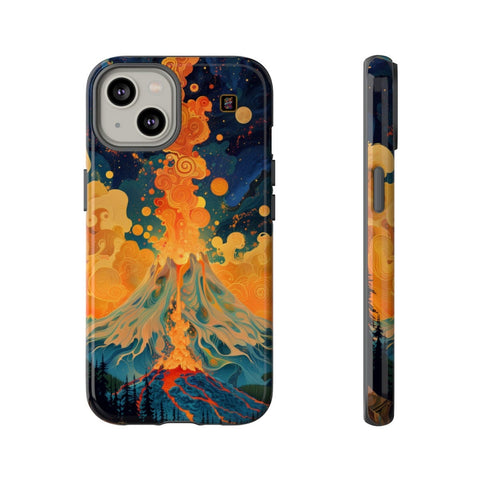 iPhone 14 | 14 Pro | 14 Plus | 14 Pro Max | 15 | 15 Pro | 15 Plus | 15 Pro Max– Colorful,Lava,Moon,Volcano – front-and-side