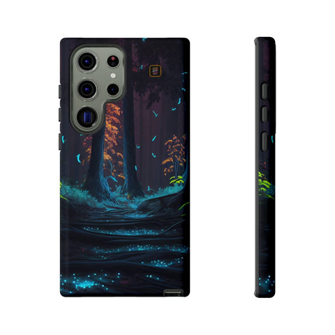 Galaxy S22 | S22 Plus | S22 Ultra | S23 | S23 Plus | S23 Ultra – Bioluminescent,Enchanted,Fantasy,Nightforest – front-and-side